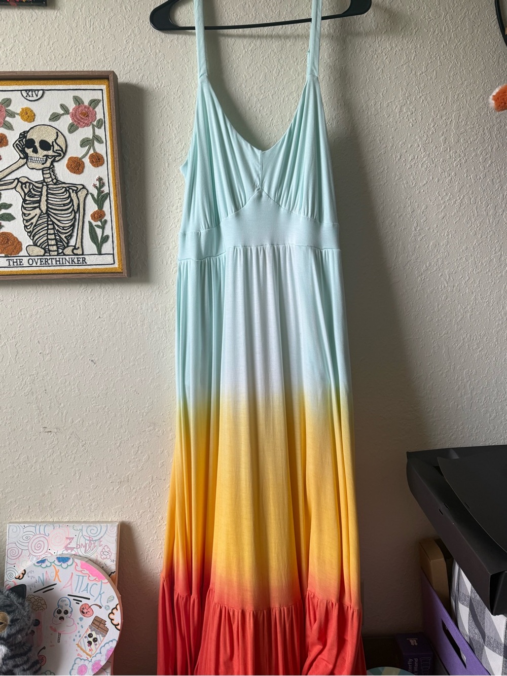 torrid Ombre Maxi Dress in Mint, Yellow & Coral
